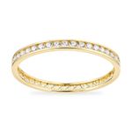9ct Yellow Gold Cubic Zirconia Full Eternity Ring