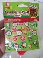 Christmas Scratch N Sniff Stickers Chocolate Creative Hands NIP New 42 Pc