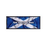 Personalised Scotland Saltire Flag Football Bar Runner Cocktail Party Mat