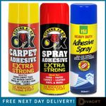 CARPET ADHESIVE SPRAY FOR CARPET UPHOLSTERY TILE STRONG GLUE 500ML HEAVY DUTY