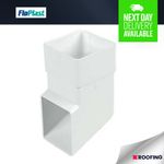 FloPlast Square Line Shoe White Guttering / Drainage 65mm *Bulk Buy Available*