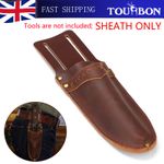 TOURBON 2-in-1 Hori Hori Pouch Knife Sheath Leather Pruner Case (SHEATH ONLY)