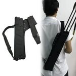 Archery Arrow Quiver Holder 3 Tube Back Waist Shoulder Strap Bag Pouch Hunting