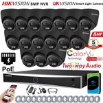 4K 8MP HIKVISION CCTV System ColorVu Night Vision 2-Way Audio IP Camera NVR Kit