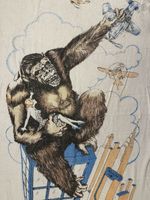 Vintage Large 1970's King Kong Beach Towel Fringe 48"x30" Very Rare!