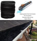 New Gutter Brush Leaf Guard Roof Drain Filter Shield Heavy Duty Protection Black