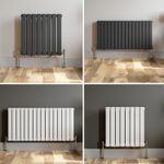 Horizontal Flat Panel Column Designer Radiator Central Heating Anthracite White