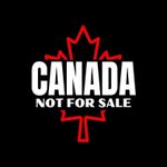 CANADA IS NOT FOR SALE BLACK FRIDGE MAGNET 4.25" x 4.25"