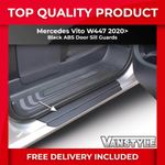 FITS MERCEDES VITO W447 2020> FRONT DOOR ENTRY GUARD SILL PROTECTOR KICK PLATES
