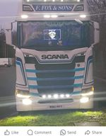 Scania Next Gen 5 X white or amber LED Grill Strip light bar