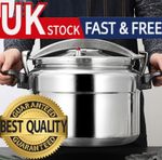 7L Aluminium Pressure Cooker Quick with Lid Latch Indicator Explosion-Proof New