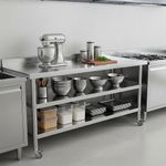 Stainless Steel Commercial Kitchen Table Work Bench Catering Food Prep Worktop
