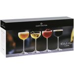 Dartington Nick & Nora Cocktail Glasses Set of 4 Lead-Free Crystal Gift Box