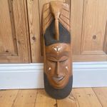Vintage Tribal African Mask Hand Carved African Collectables Souvenirs Wooden