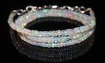 Natural Ethiopian Opal Rondelle Beads 3-4MM 16" Multi fire Opal Gemstone Jewelry