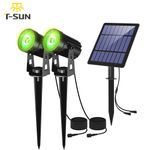 T-SUN 2 IN 1 Solar Spot Lights Green LED Outdoor Garden Lights Wall Lights IP65