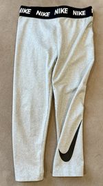 Girls NIKE DRI-FIT LEGGINGS Gray Logo Waistband Size 4T