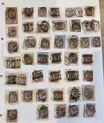 Postal History GB QV 1d Lilac 83 Assorted Pieces Good Variety of Postmarks