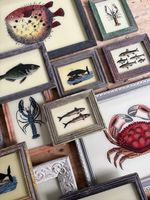 Aquatic Reverse Glass Paintings