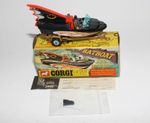 Corgi 107 Batboat, Early Issue Tin Fin, 8 Spoke Hubs, VNM in Lovely Box