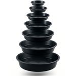 Plant Pot Saucers Black Plastic Round Trays 18–60 cm – Garden Indoor Outdoor