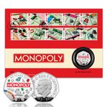 Monopoly Stamps and 50p Silver Proof Coin Cover from Royal Mail and Royal Mint