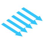 5x1.2" Arrow Sticker Directional Sign PVC Adhesive Floor Decal, Blue 20Pcs