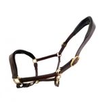 Coco Equestrian Oak Brown Adjustable Leather Comfort Headcollar Halter