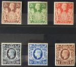 GB 1939 - 1948 KGVI Coats of Arms SG476 - SG478c Mint Very Lightly Hinged
