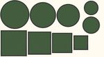 10x Bottle Green Blank Embroidery Patches Custom Made To Size Sew On Badges Pack