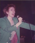 John Lydon The Sex Pistols Public Image Limited singing in concert Vintage Photo