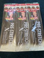 9 bundles (3 packs) pre-mixed, pre-stretched outre X-Pression braiding hair