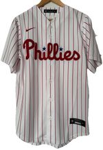 BNWT Nike size XXL 2XL Philadelphia Phillies white red pinstripe jersey Baseball