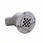 Boat Drain Fitting 316 Stainless Steel Thru-Hull Drain with Flange Angled
