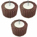 3 x 100mm X 60mm BUFFING POLISHING DRUM WHEEL SANDPAPER