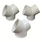 PVC Y-Shape Ducting Splitter Connector For Extractor Fans Range Hood Accessories