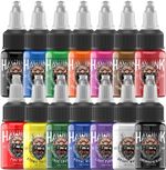 Tattoo Ink Kit 14 Bottles 1/2oz (15ml) Professional Tattoo Supplies TI203UK