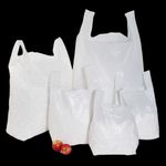 VEST CARRIER BAGS SMALL MEDIUM LARGE HDPE SUPERMARKET SHOPS TAKEAWAY