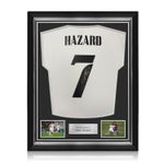 Eden Hazard Signed Real Madrid 2024-25 Football Shirt. Superior Frame