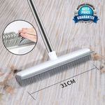 2 in1 Rubber Broom Brush Pet Hair Remover Bristle Carpet Cleaning Broom Sweeping