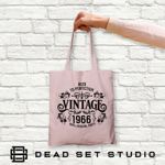 60th Birthday Gifts For Women - Born 1966 Vintage Birthday Tote Bag