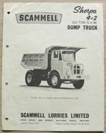 SCAMMELL SHERPA 4x2 22 ½ TON GVW DUMP TRUCK Sales Specification Leaflet #117R/6c