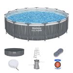 Bestway, 15ft Steel Pro MAX Round Above Ground Pool Set with LED Lights