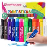 Paint Sticks 12 Classic Colors Washable Non-toxic Solid Tempera Kids Poster Art
