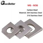 Square Taper Washers Inclined For Slot Section Stainless Steel M6 M8 M10 - M36