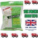 10x Palmer Menthol Slim Filters Tips Smoking Cigarette Rolling 3000 Filter Tips