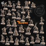 Villagers Miniature 28-32mm Fantasy NPC Townsfolk DnD RPG