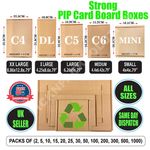 STRONG MAILING BOXES LARGE LETTER PIP CARDBOARD POSTAL BOXES MINI/C7 C6 C5 C4 DL