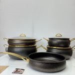 Premium Non Stick Cookware 9PCS with Glass Lids – Induction Pot Set DUO LEBA OMS