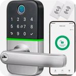 KUCACCI Smart Door Lock Fingerprint Keyless Entry Keypad Bluetooth Silver Z1